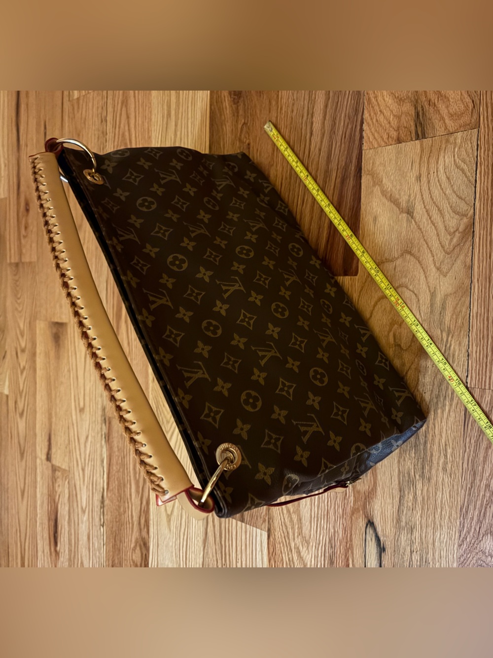 An inspires designer Louis Vuitton Monogram Canvas Shoulder Bag in Brown and Tan - Picture 6 of 7